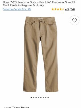 Sonoma Black Boys' Twill Pants (2 pack)